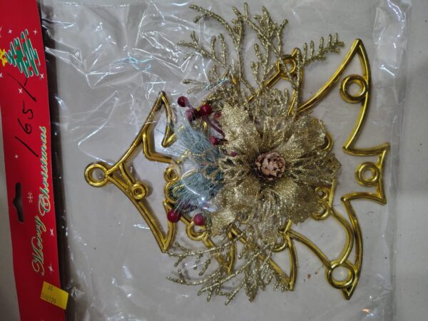 Golden Christmas Wall Hanging – Premium Festive Decoration