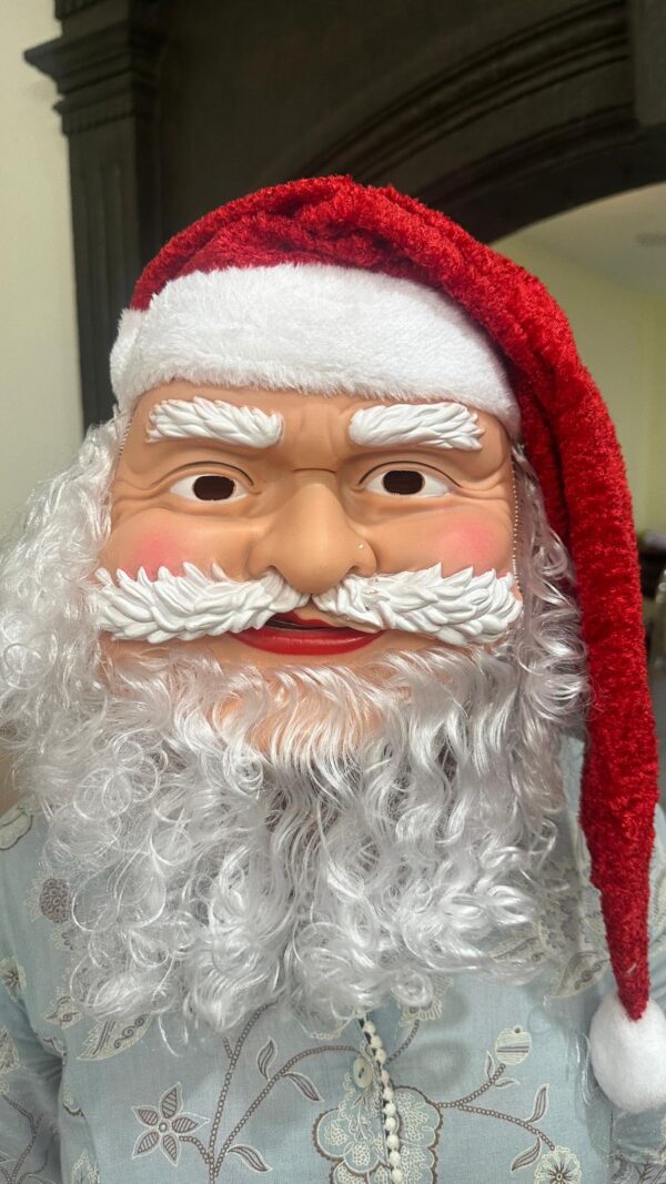 Santa Claus Face Mask with Hat