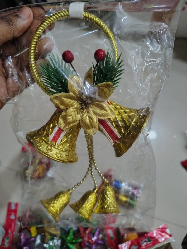 Golden Christmas Hanging Bells – Decorative Ornament