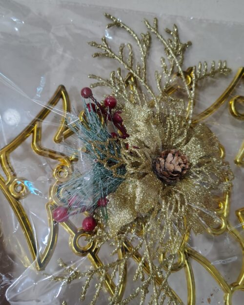 Golden Christmas Wall Hanging – Premium Festive Decoration