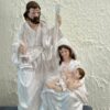 Holy Family Sculpture – 6 Inch | Pure White Finish | Resin