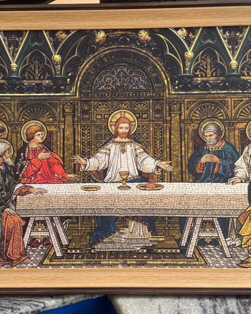 The Last Supper – Laminated Canvas Art (Fiber Frame)