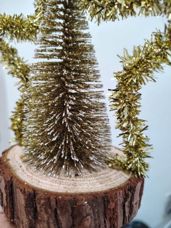 Golden Mini Christmas Tree with Star Frame – 200g