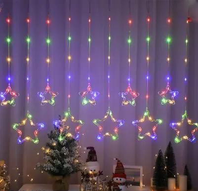 Star + Reindeer Curtain LED Light