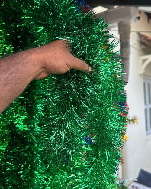 ✨ Premium Green Christmas Tinsel – 2 Meter