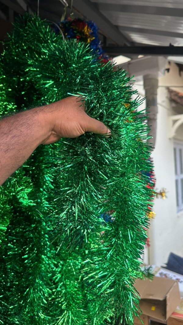 ✨ Premium Green Christmas Tinsel – 2 Meter