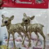 Golden Glitter Reindeer Decor (Set of 2)