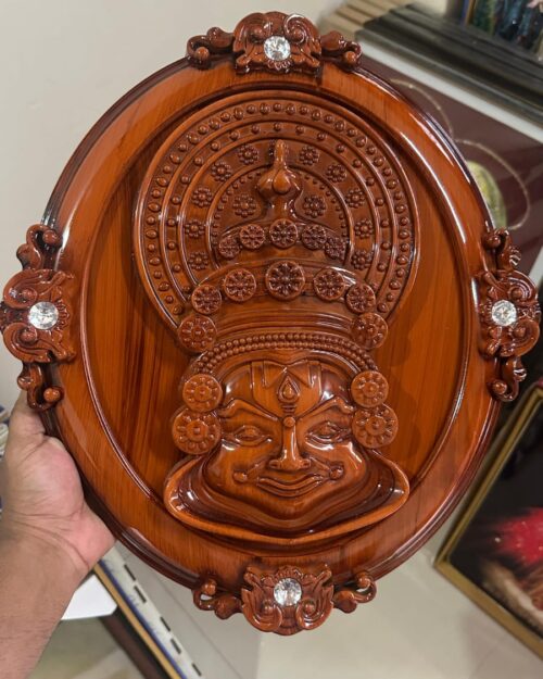 Traditional kathakali Wall Art – Wooden Finish