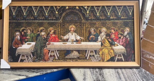 The Last Supper – Laminated Canvas Art  (Fiber Frame)
