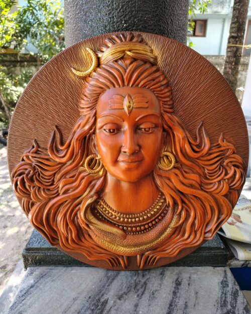Lord Siva Wall Hanging – Artistic Relief Panel