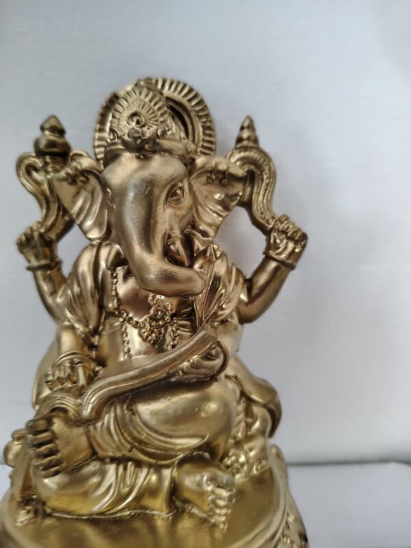 Lord Ganesha Statue – 6 Inch (Golden Finish)