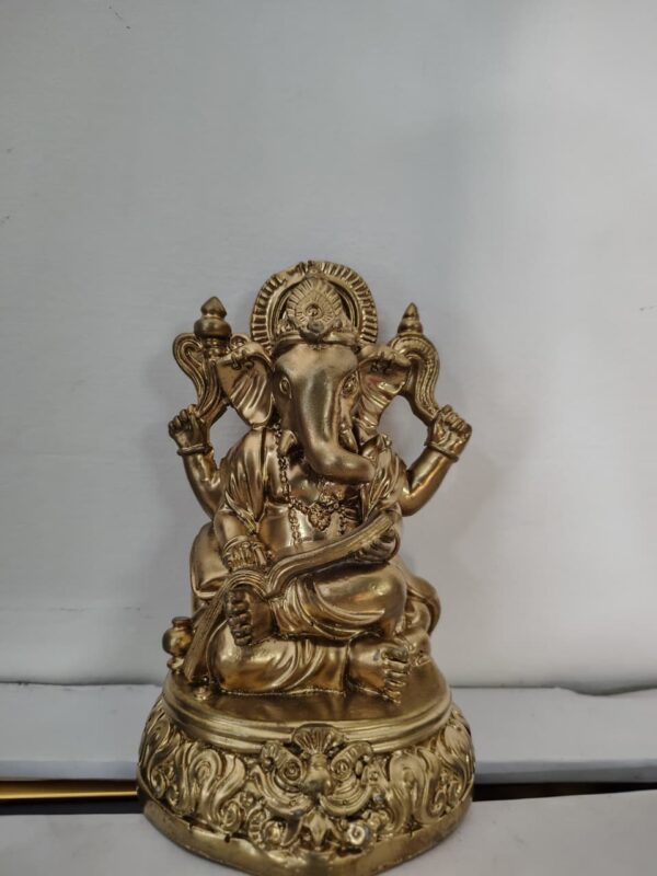 Lord Ganesha Statue – 6 Inch (Golden Finish)