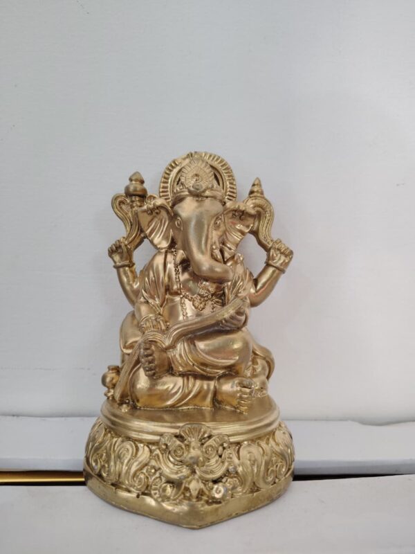Lord Ganesha Statue – 6 Inch (Golden Finish)