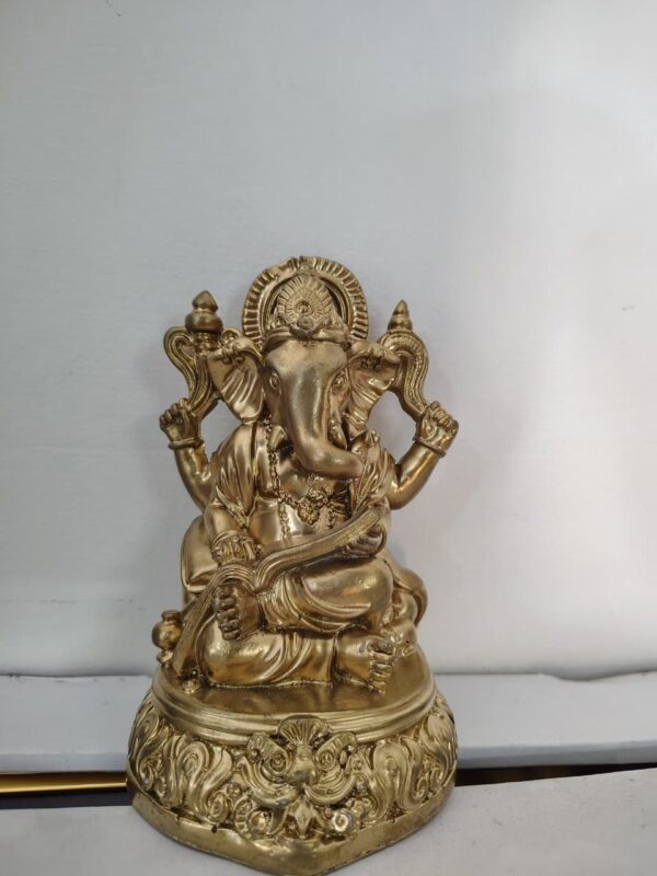 Lord Ganesha Statue – 6 Inch (Golden Finish)