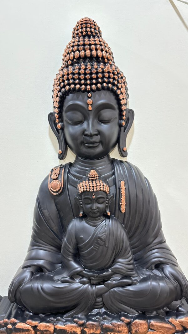 🪷 Double Buddha Wall Hanging – 2.75 Feet (Fiber)