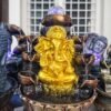 Golden Ganesha Water Fountain1FT (Tabletop)