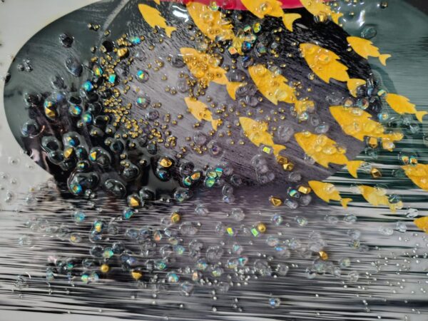 Golden Forest Serenity – Resin Art Frame