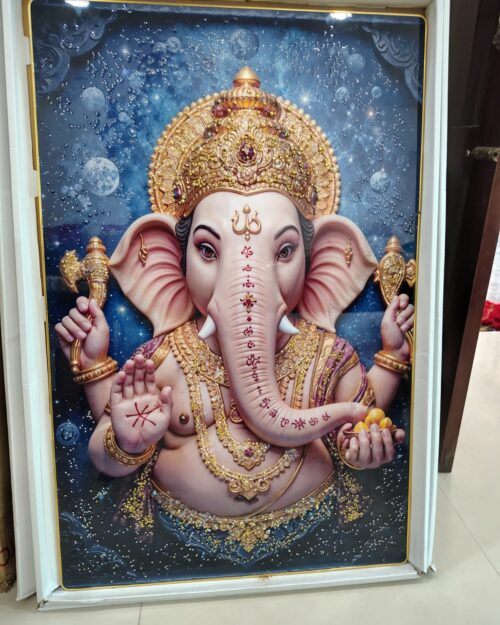Divine Lord Ganesha – Premium Resin Art Frame