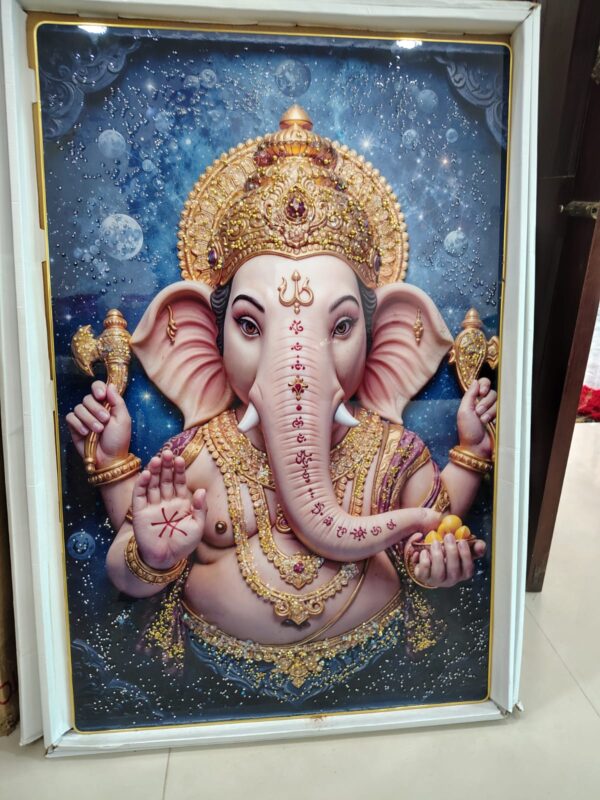 Divine Lord Ganesha – Premium Resin Art Frame