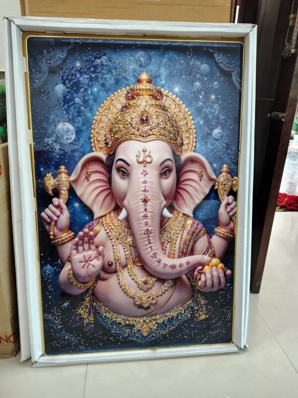 Divine Lord Ganesha – Premium Resin Art Frame
