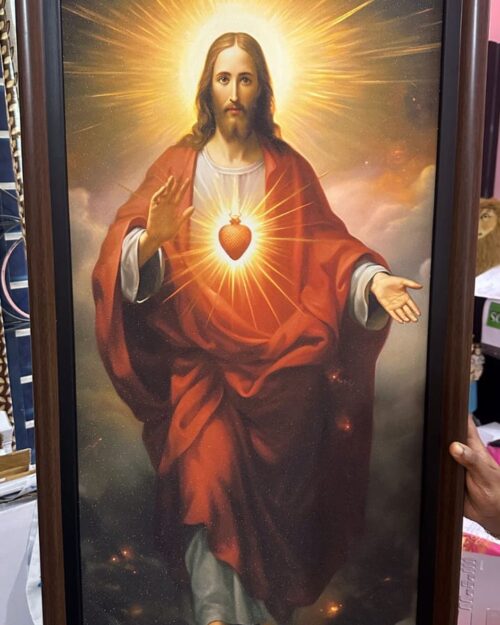 Sacred Heart of Jesus – Premium Devotional Frame (3 Feet)