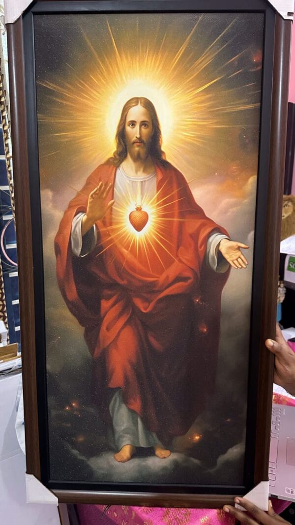 Sacred Heart of Jesus – Premium Devotional Frame (3 Feet)