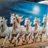 Running White Horses Wall Art Frame -Resin