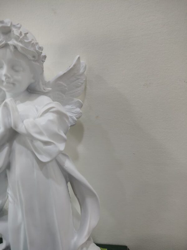 Praying Angel Statue (White Finish)