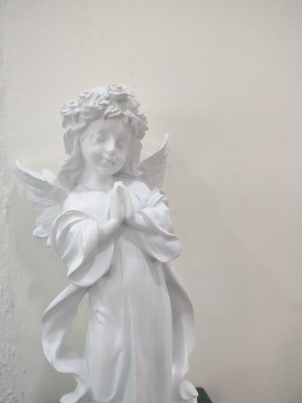 Praying Angel Statue (White Finish)