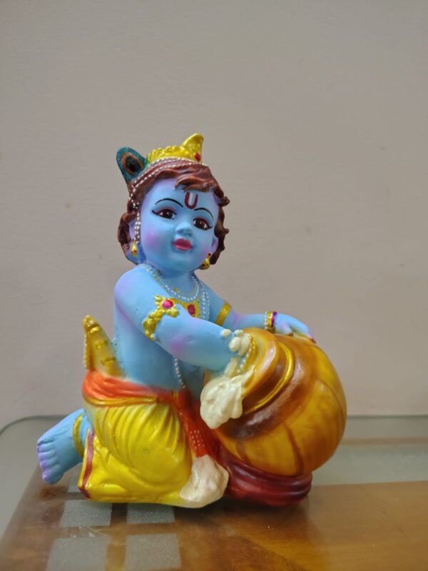 Baby Krishna Poly Marble Statue - 7inch