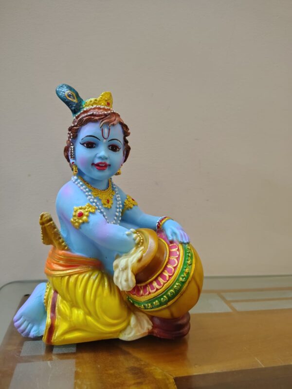 Krishna Poly Marble Statue-10inch