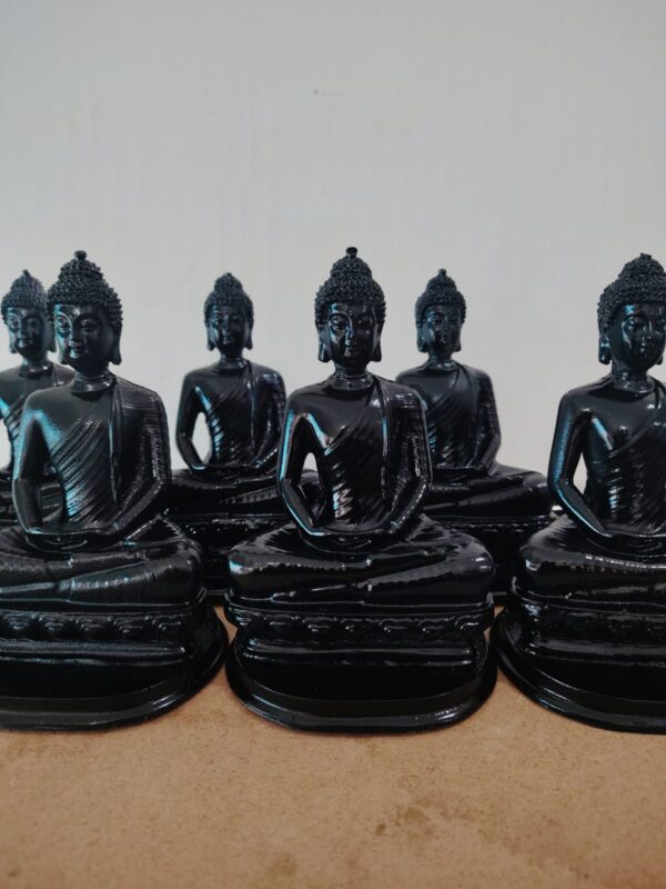 Meditating Buddha Statue - 6 inch (gold,black)