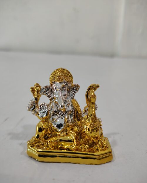 Mini Lord Ganesha Idol - Gold finish