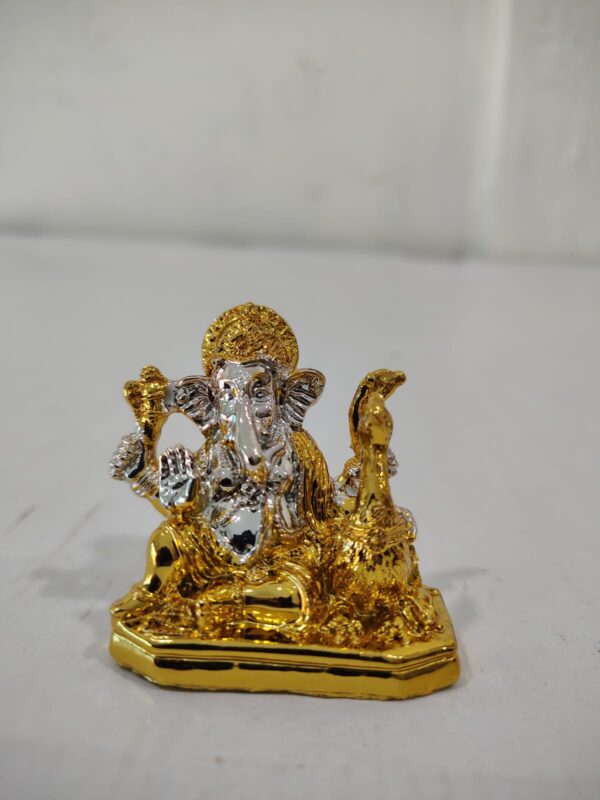 Mini Lord Ganesha Idol - Gold finish