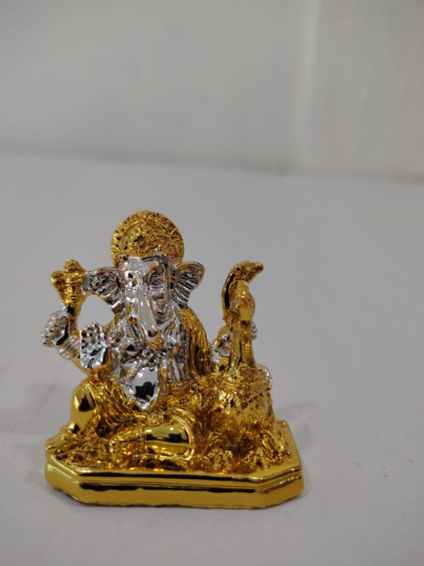 Mini Lord Ganesha Idol - Gold finish