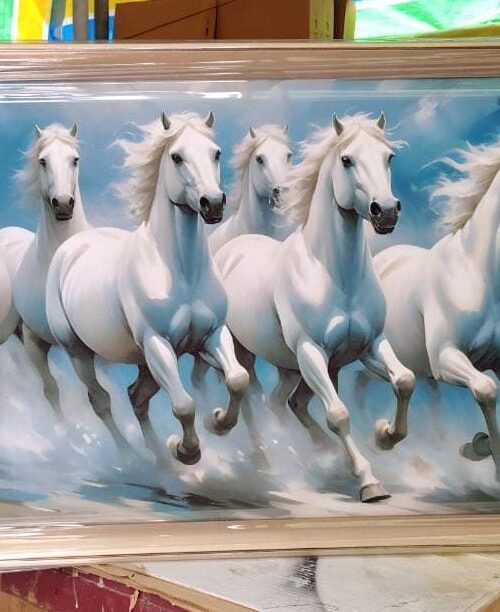 7 Horses Wall Frame – 4.15 FEET