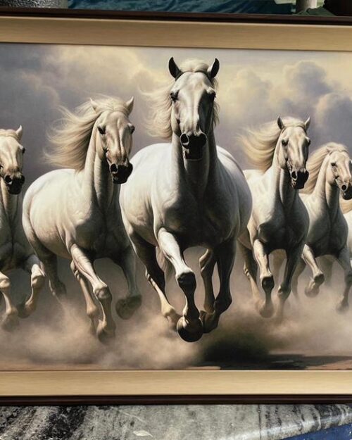 7 Horses Wall Frame – 3 FEET