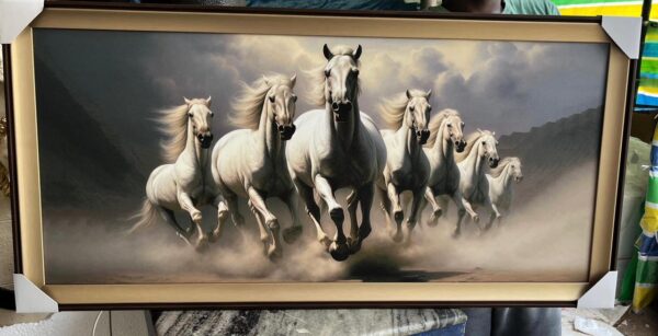 7 Horses Wall Frame – 3 FEET