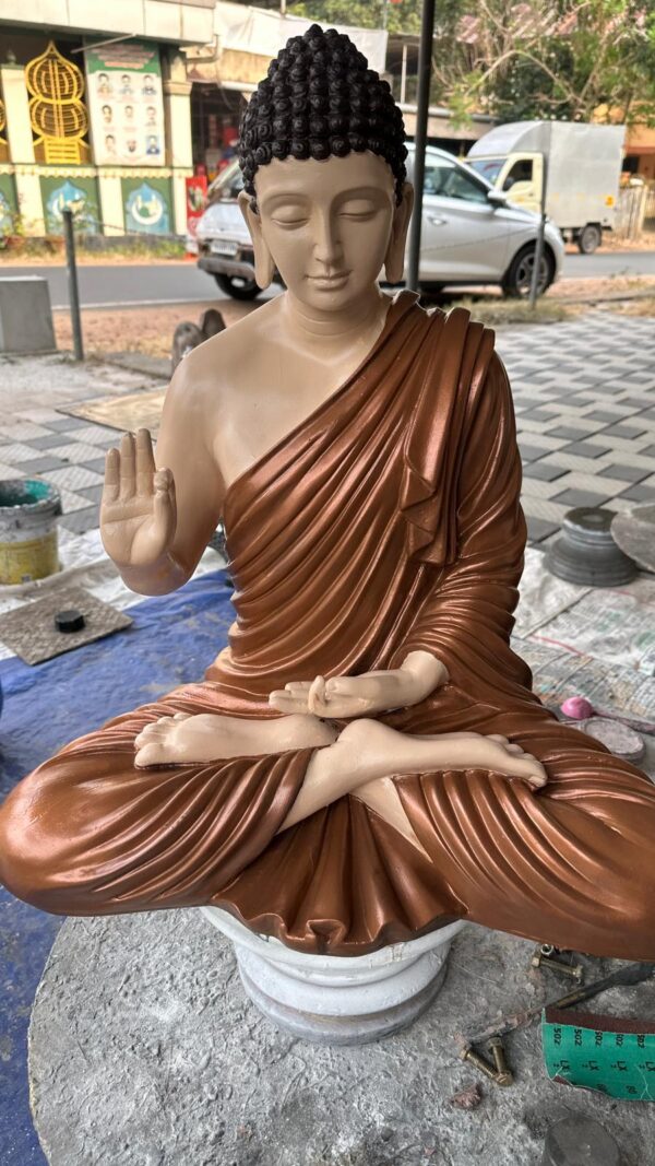 WhatsApp Image 2026-07-15 at 8.41.44 AM Buddha Statue – 2 Feet Fiber statue with various color options and customization available