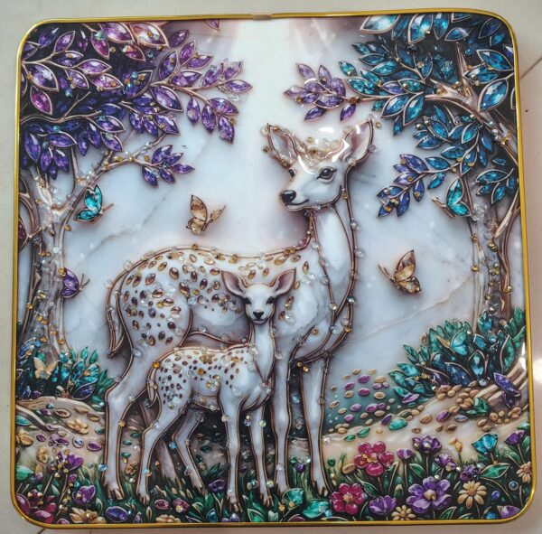 Deer Resin Art Frames - Nature Collection (1x1 ft)
