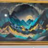Moonlit Mountain Resin Art - 12x18inch (2)