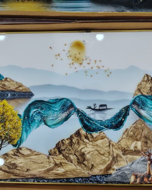 Golden Deer Enchanted Forest - 12x18 (8)