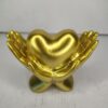 Golden Hands Holding Heart Sculpture – Symbolic Love Décor Showpiece