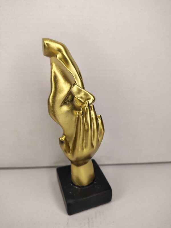 Minimalist Abstract Face Sculpture Gold – Modern Artistic Table Décor