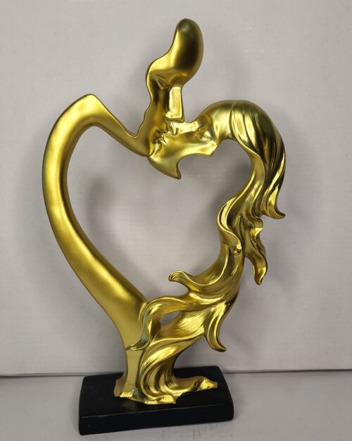WhatsApp Image 2026-03-04 at 1.03.26 PM Romantic Couple Heart Sculpture Gold – Modern Love Art Showpiece
