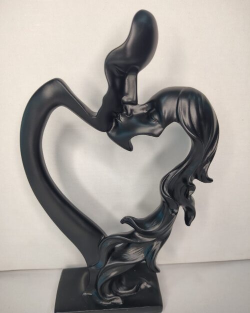 WhatsApp Image 2026-03-04 at 1.03.28 PM (1) Romantic Couple Heart Sculpture Black – Modern Love Art Showpiece