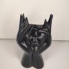 Black Face Art Pen Holder & Candle Holder – Modern Table Decor