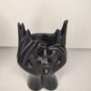 Black Face Art Pen Holder & Candle Holder – Modern Table Decor