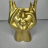 Gold Face Art Pen Holder & Candle Holder – Modern Table Decor