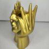 Gold Face Art Pen Holder & Candle Holder – Modern Table Decor